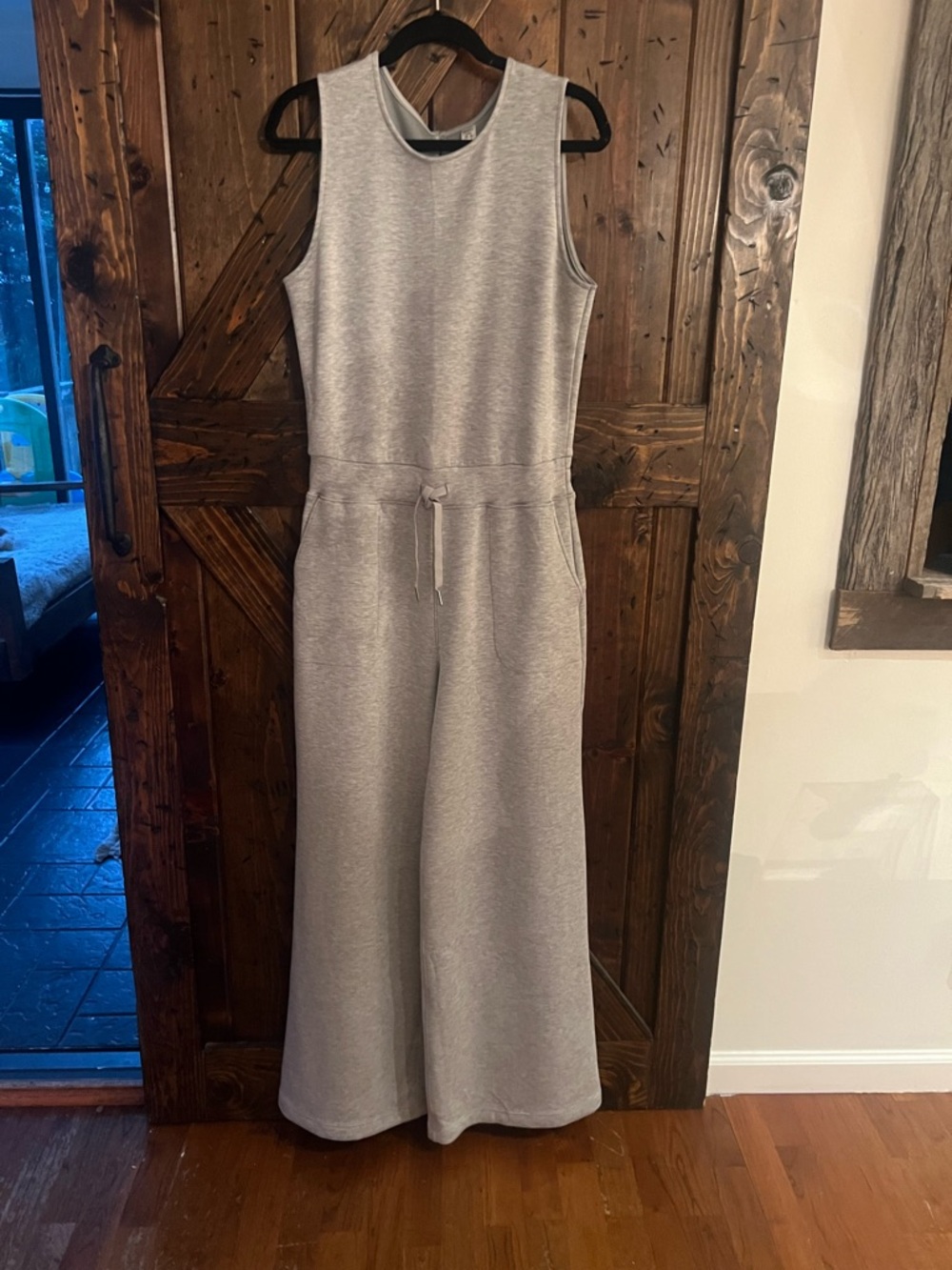 SPANX Sleeveless Wide-Leg Jumpsuit in Heather Gray
